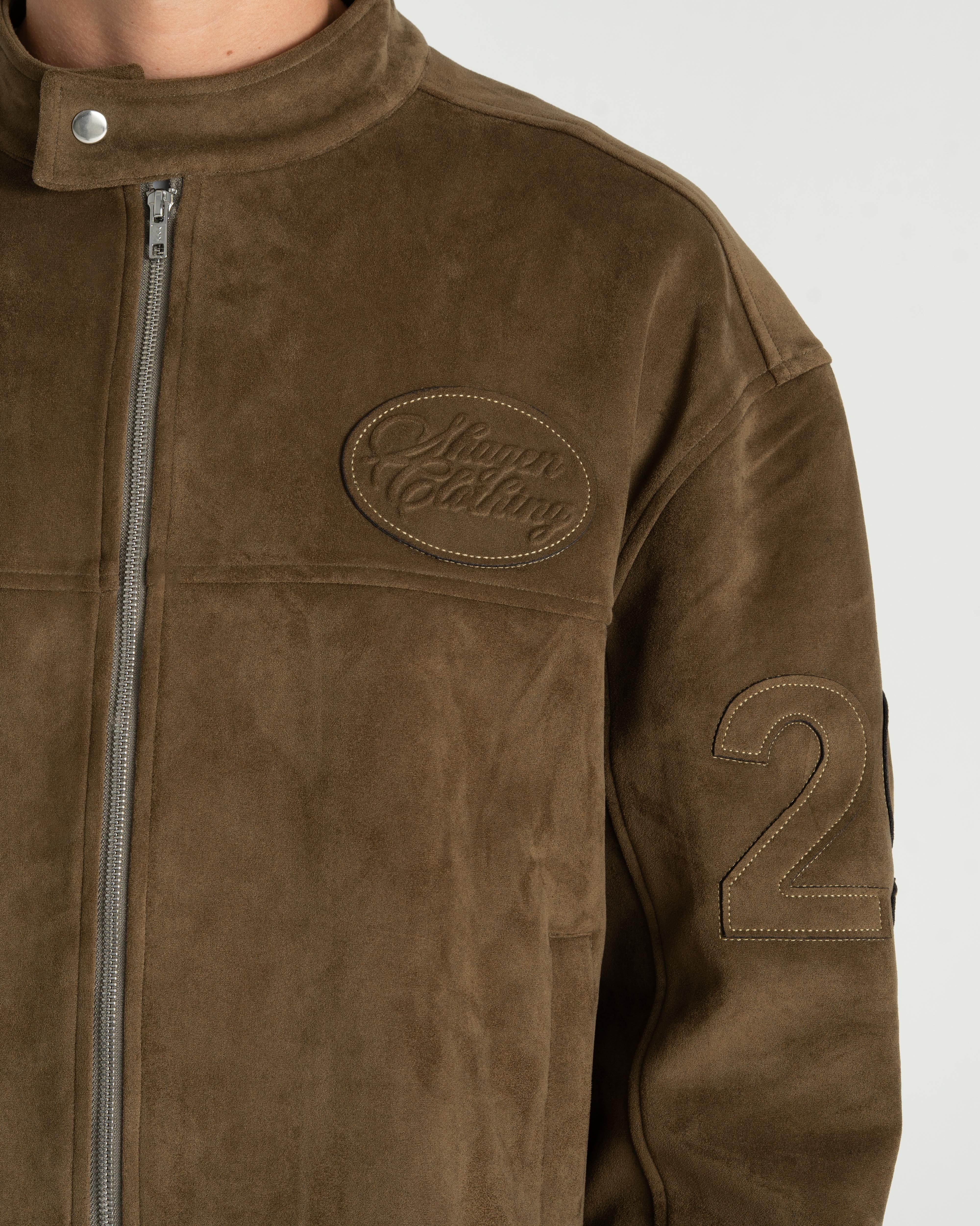 Suede Jacket Moss Green